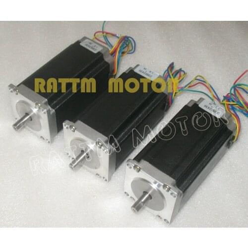 3 pcs NEMA23 stepper motor 57 type 425Oz-in 280N.cm Single shaft stepping motor/3A for CNC Router Engraving Milling