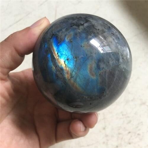 1pcs rare 100% natural stones and minerals labradorite sphere healing crystals ball heavy flash for home and office decoration