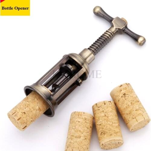 Classic Retro Red Wine Bottle Opener Zinc Alloy Corkscrew Cork Puller Remover Champagne Opener Wine Opener Antique Bronze