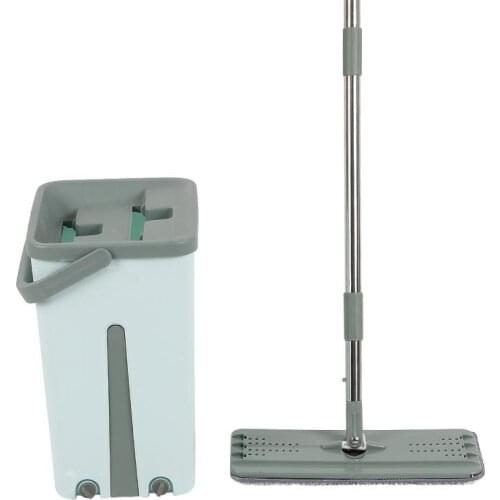 Floor Flat Mop Microfiber No hand wash Squeezy Mops Wet Mop with Bucket Bedroom Bathroom Living Room Clean Home Kitchen Cleaner