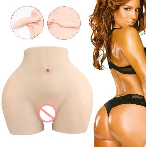 Silicone Realistic Vagina Panties Butt Hip Enhancer Pussy Pants Artificial Sex Fake Underwear Shemale Crossdresser Transgender