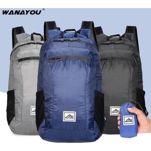 15L Folding Backpack,Foldable Ultralight Outdoor Sport Bag,Women Men Folding Storage Portable Camping Travel Hiking Rucksack