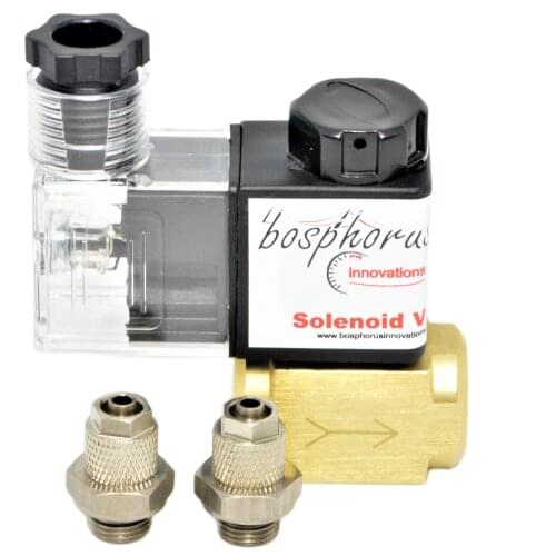 Solenoid Valve w/Fittings Anti Siphon Back Flow Prevention Water Meth Methanol Alcohol Injection Bosphorus