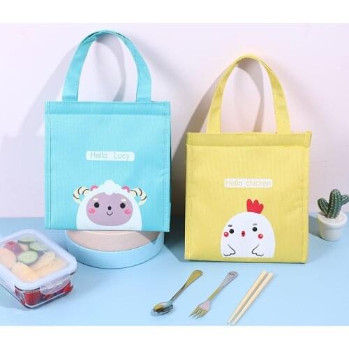 Cartoon Animal Lunch Bag For Kids Women Picnic School Office Fresh-keeping Food Storage Bag Waterproof Cooler Bag For Drinks
