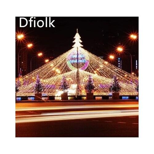 LED String Light Waterproof 110V / 220V 100 LED Holiday Light String 9 Color Christmas Party Outdoor Decoration Free Shipping