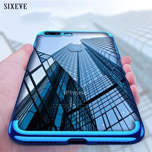 Ultra Slim Soft Clear Plating Phone case for iPhone 11 Pro Max iPhone X XR XS Max iPhone 6 6s 7 8 Plus SE 2020 Back Cover casing