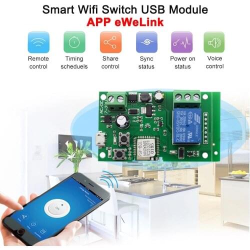 1CH eWeLink Tuya Smart Switch,DC5V 12V 32V Pulse Relay for Sonoff Gateway Bridge Hub/Samsung SmartThings/Alexa