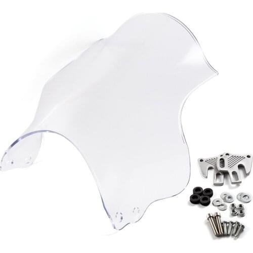 Clear Transparent Black ABS Universal Motorcycle Front Windshield WindScreen For Honda/Yamaha/Kawasaki/Suzuki Deflector