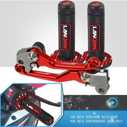 Universal Moto Rubber Handlebar Grips Pit Bike Cafe Racer Brake Clutch Lever For BETA Xentrenador X-TRAINER 2015 2016 2017 2018