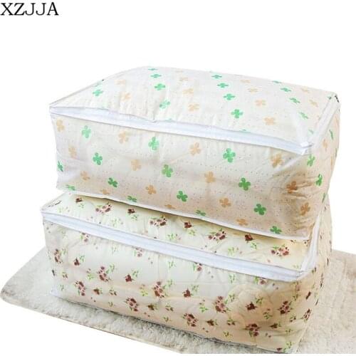 XZJJA Multi-Function Moistureproof Zipper Storage Bag Large Capacity Quilt Clothing Toy Bedding Organizers Stackable Baling Bag