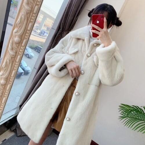 Real Mink Fur Women Medium long Coat Female detachable sleeves stand coollar Mandarin Collar good quality Real Mink Fur Jacket