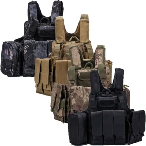 Tactical Military Kryptek Black Vest Airsoft Paintball Combat Molle CIRAS Vest Releasable Armor Plate Carrier Vest Accessories