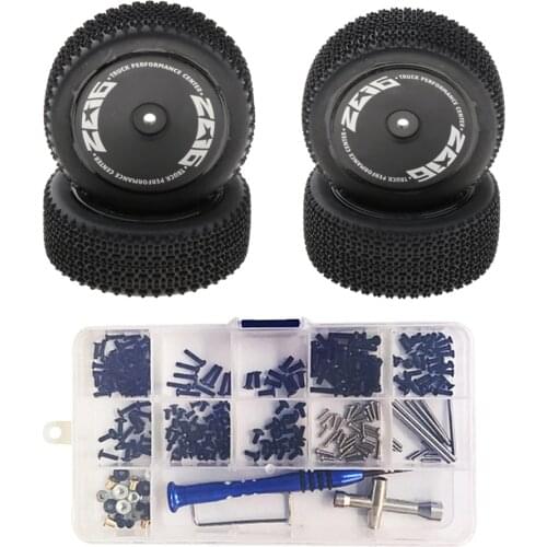 1:14 RC Model Car Screws & Nuts + Tyres RC Hexagon Wrench RC Flat Head Screws Round Head Screws for WLtoys 144001 Replacement Pa