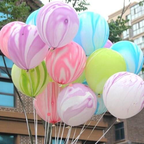 100pcs 12inch Marble Balloons Thick Latex Colorful Baloon Birthday Decor Wedding Decorations Agate Globos Wholesale supplies