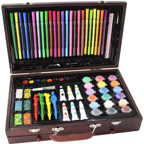 130Pc Deluxe Art Set For Kids With DIY Suitcase,Colored Pencils Crayons,Painting