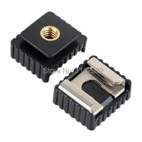 2pcs Free postage + tracking number Metal Flash Hot Shoe Mount Adapter to 1/4 Thread for Studio Light Stand Tripod 580EX