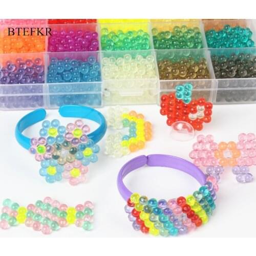 200Pcs/Bag Water Spray Beads 3D Puzzle Toys for Children 15 Colors Hama Beads Educational Toys Juegos Didacticos Infantiles