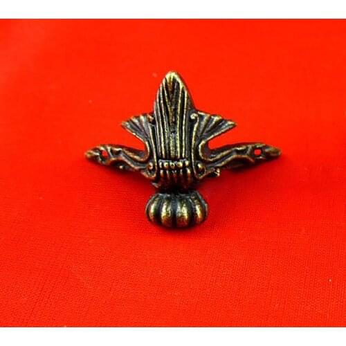 4PCS/Lot 4x3cm Antique Bronze Jewelry Chest Wood Box Decorative Feet Leg Zinc Alloy Corner Protector Boxes Corner Guard