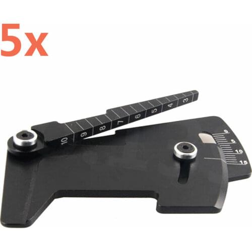 5Pcs FALCON CNC Adjustable Ruler Adjusting RC Car Height & Wheel Rim Camber 15 Degrees Tools For 1/10 1/8 Scale Models HSP HPI