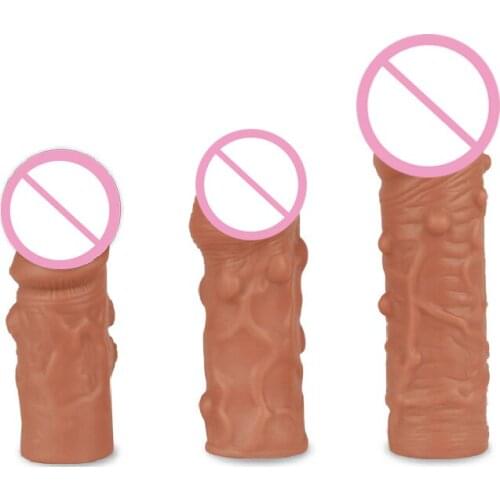 Penis Cover for Men Sex Product Stimulation Sex Toys Skin Friendly Lengthened Sex Products Penis Rings EK-New