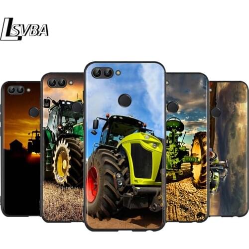 Farm Vehicle Tractor for Huawei P Smart Z S Plus 2020 2019 Nova 5T 5i 5 4e 4 3i 3e 3 2i Phone Case Bright Black Cover