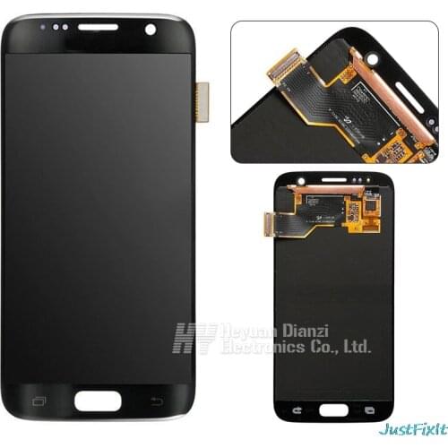 For SAMSUNG GALAXY S7 G930F G930 G930fd Burn-in shadow LCD Display Touch Screen Digitizer Super Amoled Replacement