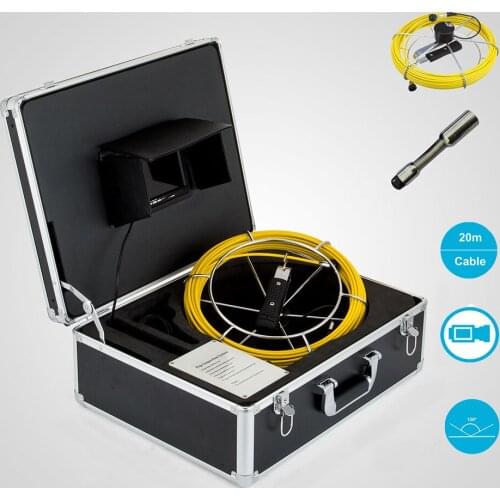 HD 1000TVL 23MM Camera Head Sewer Pipeline Drain Industrial Endoscope Pipe Inspection Video Camera Systen With DVR Function