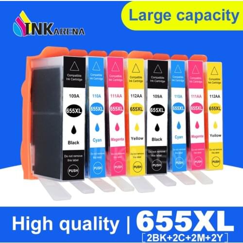 INKARENA 2Set For HP655 ink Cartridges For HP 655 Ink Cartridge with chip Deskjet Ink Advantage 3525 4615 4625 5525 6520 Printer