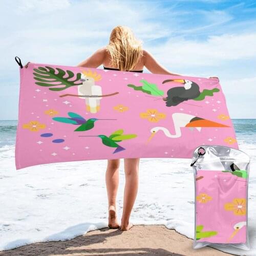 Wearable Bath Towel Exotic Tropical Wild Bird Soft and Absorbent Unique Towel for Hotel Home Bathroom Gifts Women Bathrob