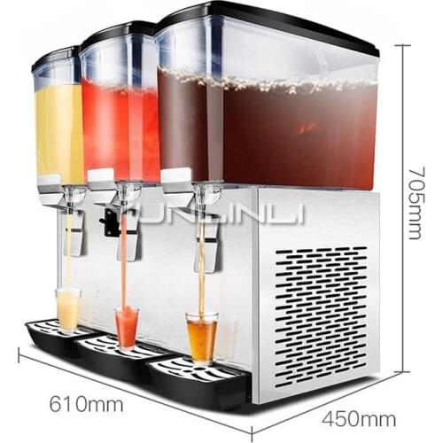17L*3 Commercial Beverage Machine Three-tank Large Capacity Beverage Dispenser Cold&Heat Drinks Dispenser GZJ-351