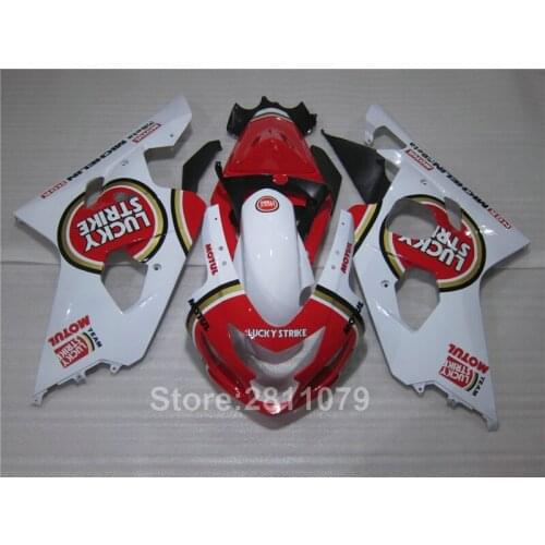 Bodywork fairing kit for Suzuki SRAD GSXR600 04 05 GSXR 600 750 2004 2005 red white fairings set TI16