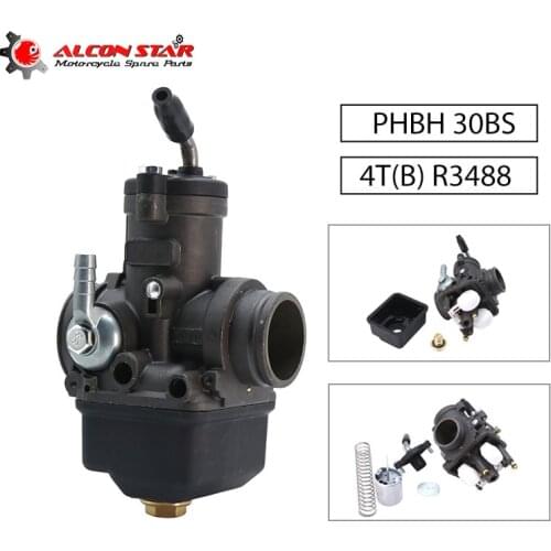 Alconstar- Usual DellOrto PHBH 30mm BS R3488 Motorcycle Carburetor 125-300cc 2T/4T For Yamaha Aprilia Moto Dirt Bike Off Road
