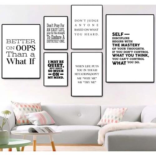 Definition English Quotes Canvas Black White Letters Poster Canvas Print Painting Wall Art Living Room Home Decoration