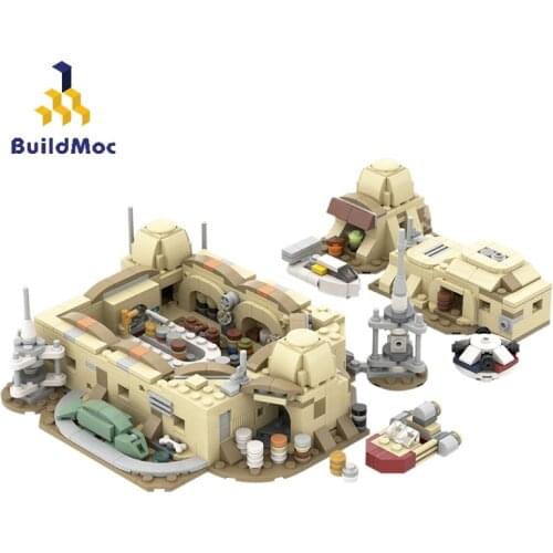 BuildMoc City House Modular Architecture Star Movie Micro Mos Eisley Cantina Building Blocks MOC City Desert Village Bricks Toys