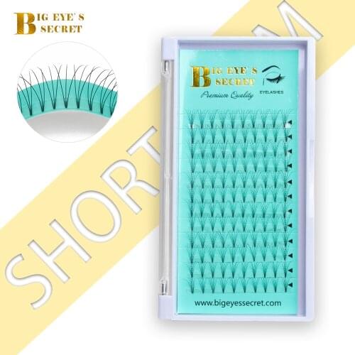 Big eyes secret Premade Russian Volume Fans 3D~10D 0.07mm Mink Eyelashes Short Stem C/D Curl Lash Premade Eyelash Extensions
