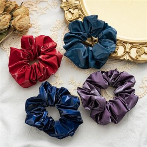 10 colors Waterproof Cloth Material Scrunchies for women Elastic Hair Bands girls Candy Color Hair Ties Ponytail Holder Headwear