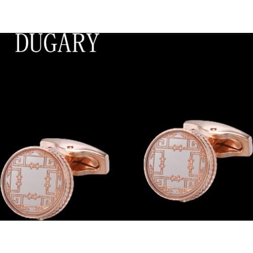 DUGARY Luxury shirt cufflinks for mens Brand cuff buttons cuff links High Quality round wedding abotoaduras Jewelry gemelos