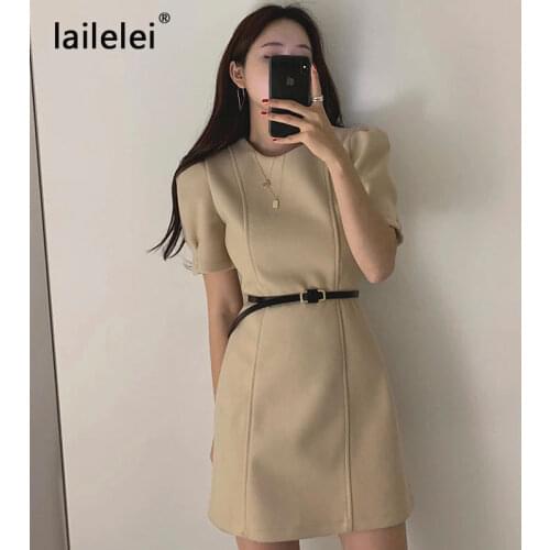 O-Neck Woolen Dress Mini Short Sleeve Black Sukienki Damskie Party Winter Vintage Elegant Vestidos Mujer Korean Club Fall 2020