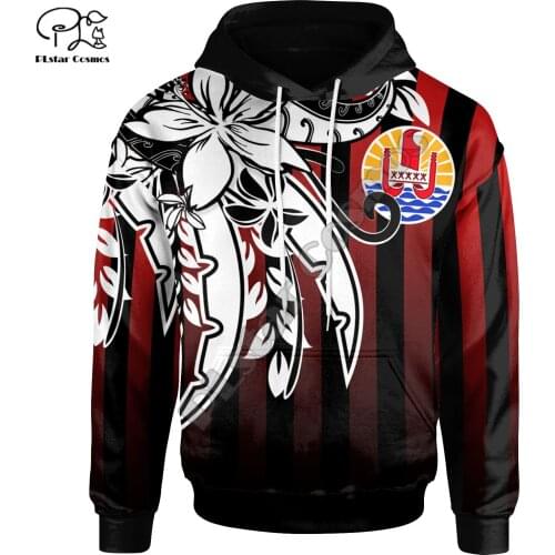 NewFashion French Polynesia Art Tahiti Country Flag Tribal Culture Retro Tracksuit 3DPrint Men/Women Autumn Colorful Hoodies B21