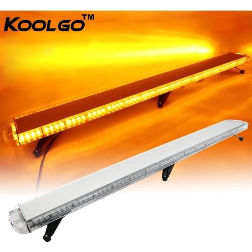 KOOLGO Rooftop Strobe Light Bar 72" inch 136 LED Flash Emergency Warning Beacon Lightbar Lamp Amber/Yellow 1.8M 12V/24V