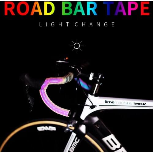 Bicycle Handlebar Tape Light Reflective Bike Bar Tape Road Bike Tape Wrap Pu Leather Cycling Handlebar Tapes Bicycle Accessories