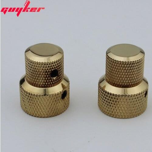 2 pcs High Grade GUYKER Guitar Volume Tone Stacked Control Knobs Gold