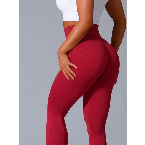 WHOUARE High Waist Leggings Sport Women Fitness Solid Butt Lift Leggings Gym Clothing Leggings Women Push Up
