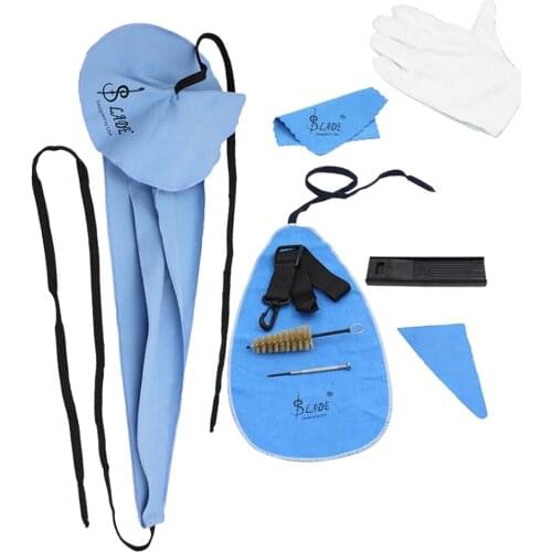 10 Pieces of Set Sax Neck Strap Glove Flute Brush Woodwind Instrument Parts