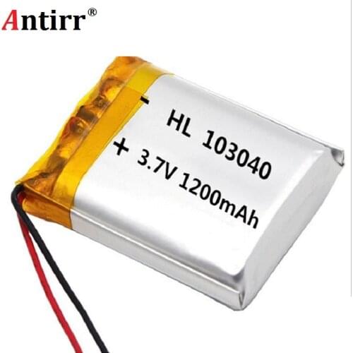 103040 1200mAh 3.7V Rechargeable Lithium Li-Polymer Batteries For Bluetooth Earphones free shipping
