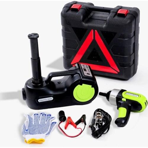 3in1 Electric Car Hydraulic Jack with Impact Wrench Inflator Pump LED Multifunctional Digital Jacks kit Repair Mechanical Tools