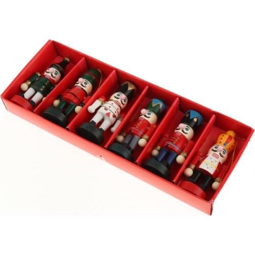 6pcs Christmas Nutcrackers Shop Wall Xmas Tree Hanging Decoration Crafts