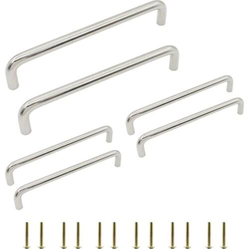 6Pack Cabinet Hardware,Stainless Steel Arched Curved Drawer Handle Pulls,Solid Dresser Kitchen Cupboard Box Cabinet Handle 160mm