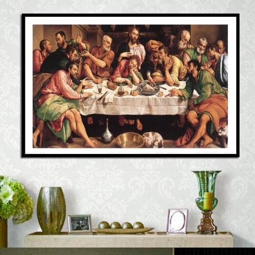 5D Diamond embroidery Religion The Last Supper diamond cross stitch round diamond painting diy diamond painting Christianity