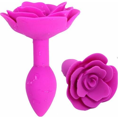 Anal Toy Anal Butt Plug Man Prostate Massager Butplug Sex Toys For Woman Couple Gay Big Auns Dilator Rose Flower Shape Tail